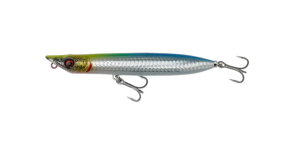 Savage Gear Wobler Slap Walker Floating Yellow Green Blue - 12,5 cm 20 g Dokud Zásoby Vydrží