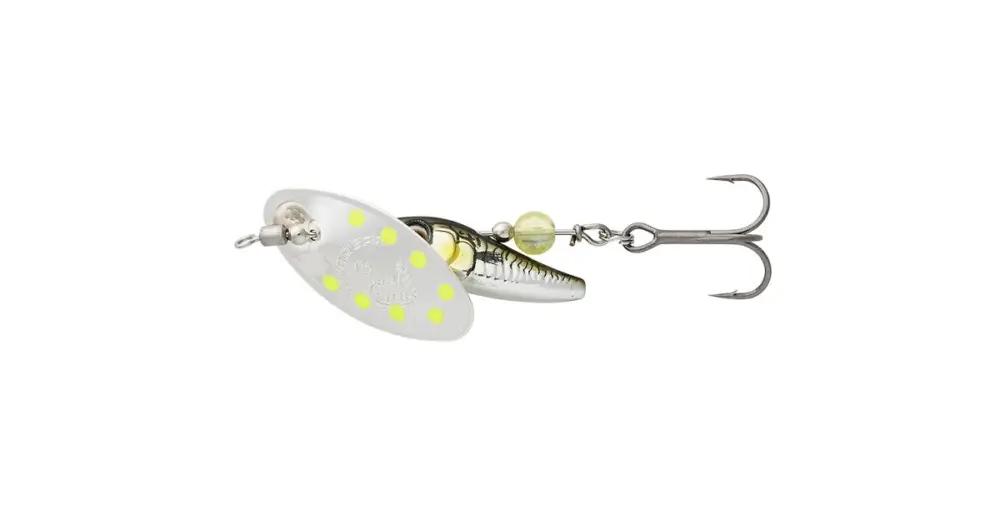 Novinka Savage Gear Třpytka Sticklebait Spinner Green Silver Ayu