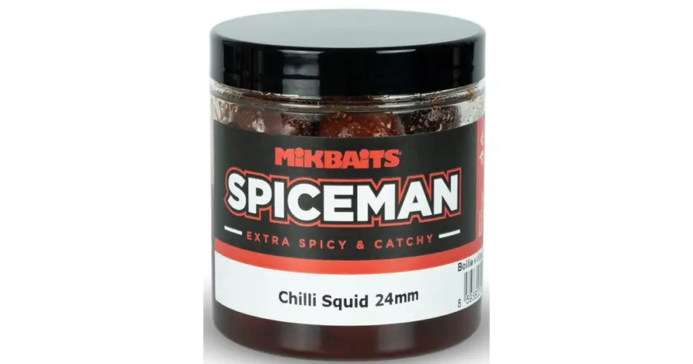 Mikbaits Boilie V Dipu Spiceman Chilli Squid 250 ml - 24 mm Speciální Cena
