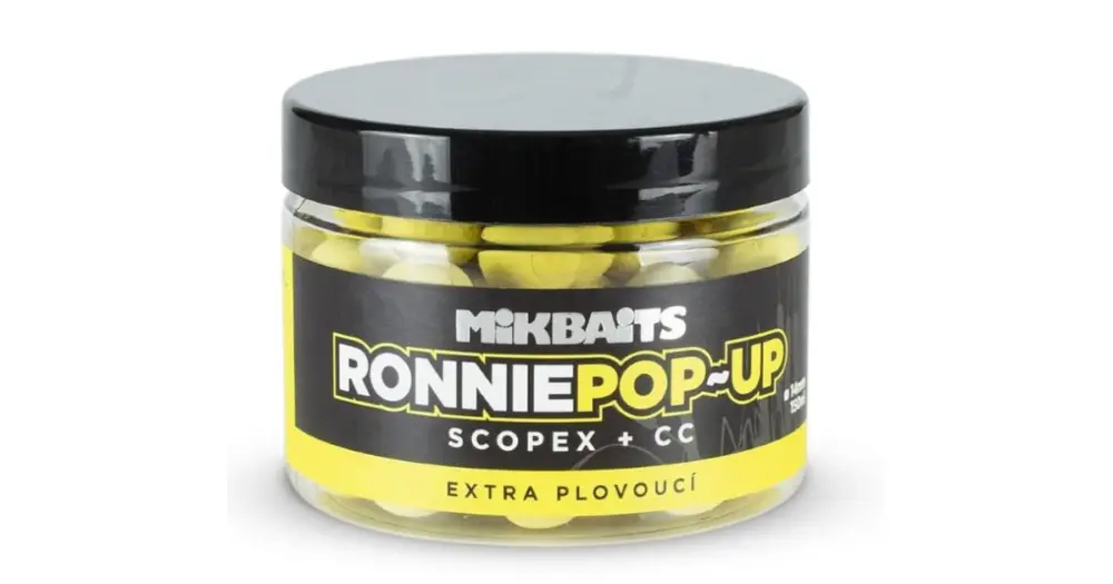 Novinka Mikbaits Plovoucí Boilie Ronnie Scopex + CC 150 ml