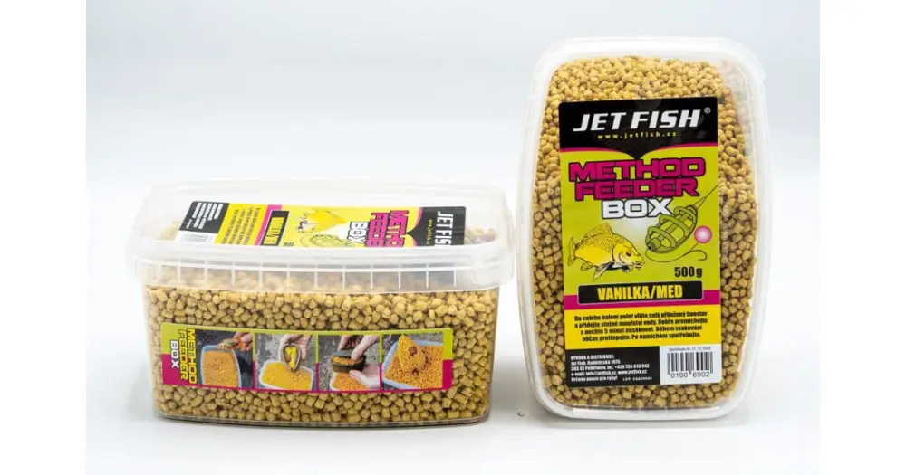 Originální Jet Fish Pelety Feeder Method Box 500 g - Vanilka Med