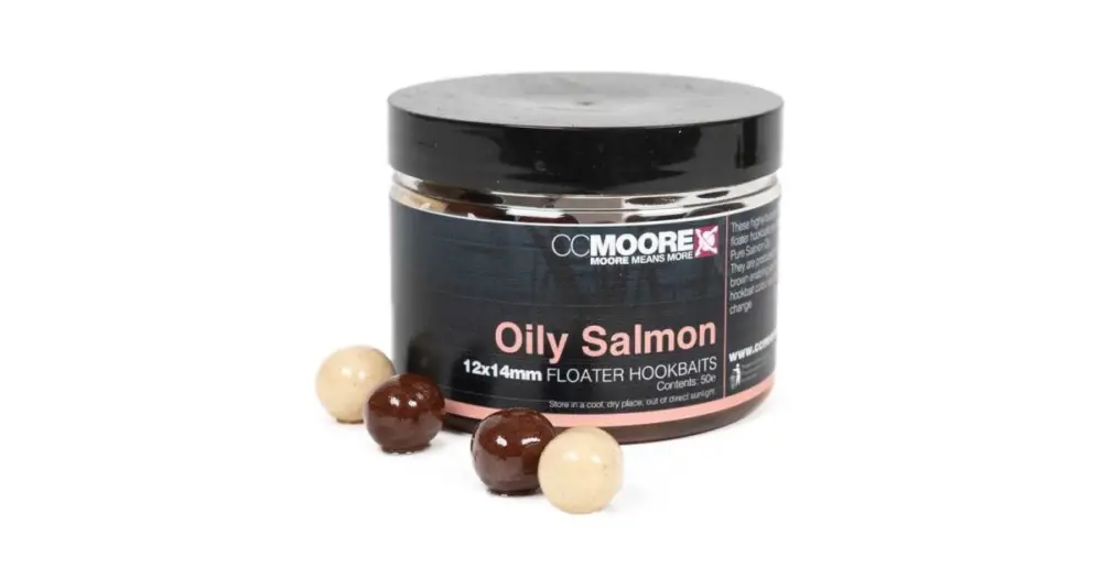 Akce CC Moore Pop Up Pelety v Dipu Oily Salmon Floater Hookbaits 12x14 mm 50 ks