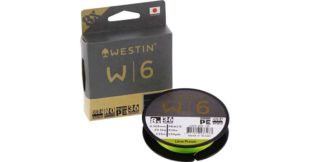 Akční Nabídka Westin Splétaná Šňůra W6 8 Braid Lime Punch 135 m - 0,128 mm 5,5 kg