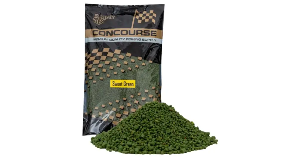 Benzar Mix Krmítková Směs s Peletkami Concourse Method 800 g - Sweet Green Sezónní Sleva