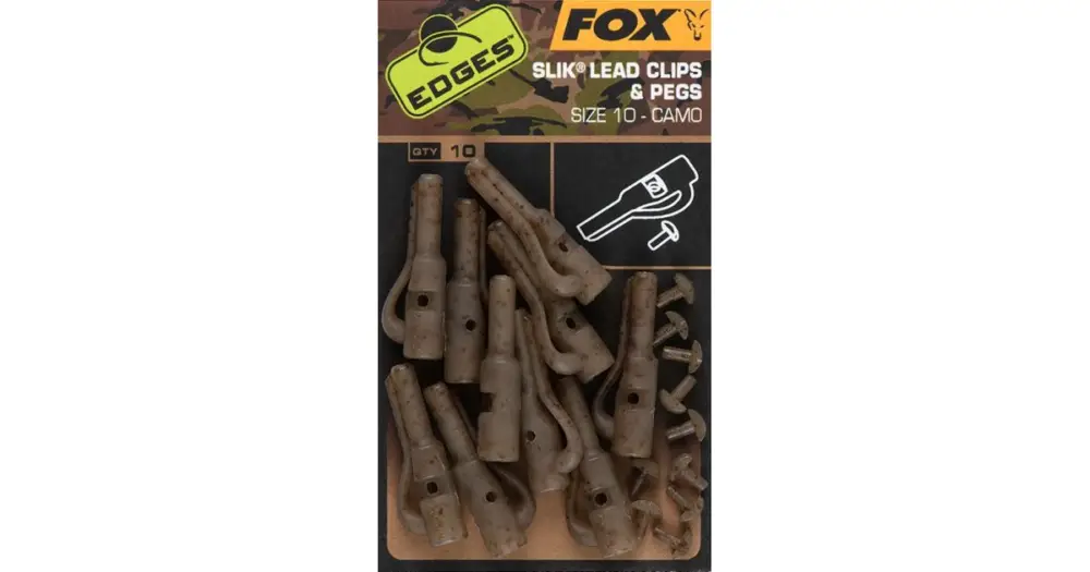 Cenově Výhodný Fox Závěsky Edges Camo Silk Lead Clips & Pegs 10 ks Velikost 10