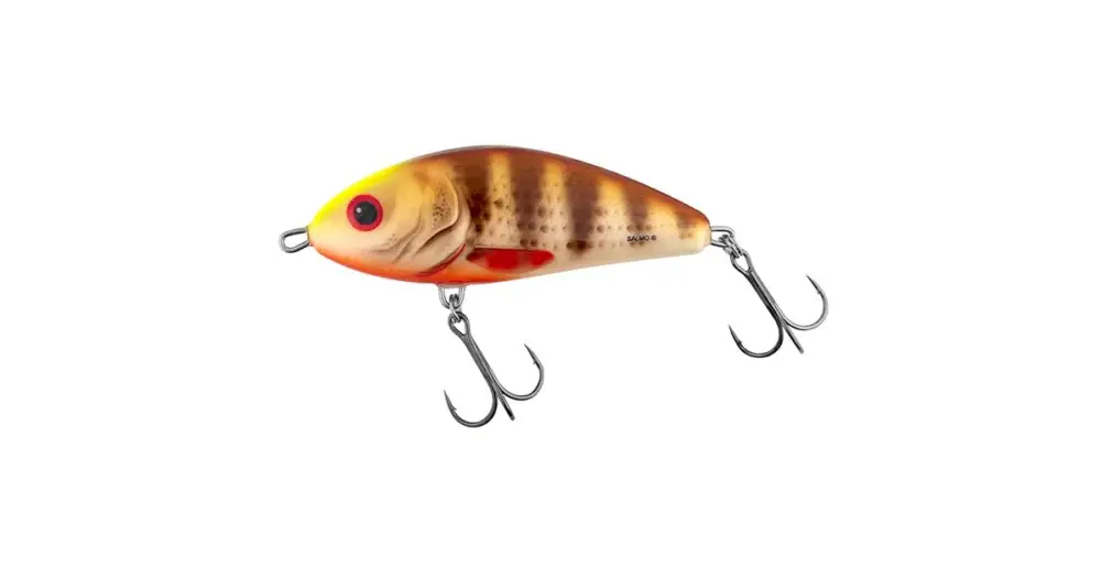 Nová Kolekce Salmo Wobler Fatso Sinking Spotted Brown Perch - 10 cm