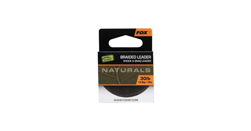 Fox Návazcová Šňůrka Naturals Braided Leader 20 m - 50 lb Dokud Zásoby Vydrží