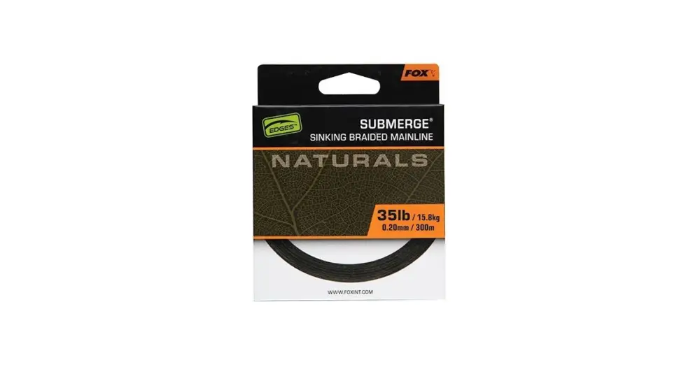 Bezpečná Platba Fox Splétaná Šňůra Naturals Submerge Braid 300 m - 0,20 mm 15,8 kg