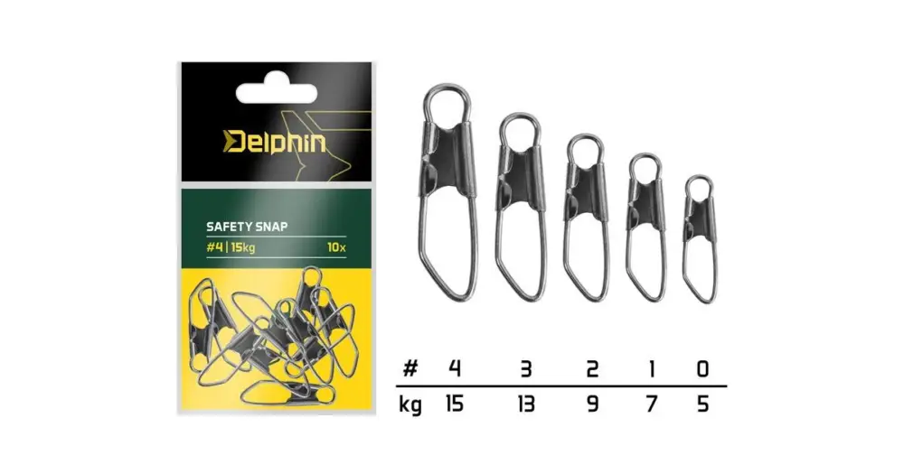 Omezená Nabídka Delphin Karabinka Safety Snap 10 ks - Velikost 2 Nosnost 9 kg