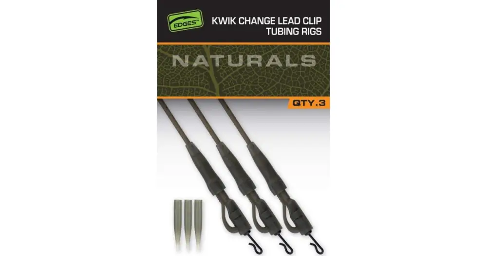 Poslední Šance Fox Montáž Edges Kwik Change Lead Clip Tubing Rigs 3 ks