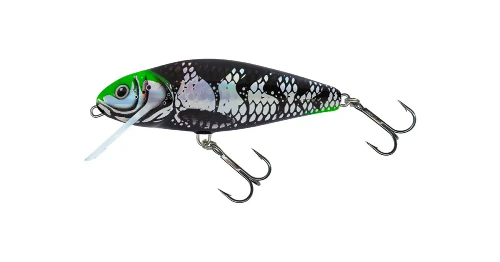 Salmo Wobler Perch Floating Holo Dark Green Head - 8 cm Finální Výprodej
