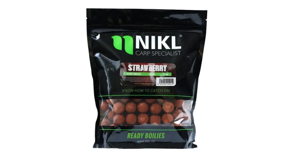 Nikl Hotové Boilies Strawberry - 250 g 20 mm Jen Po Omezenou Doba