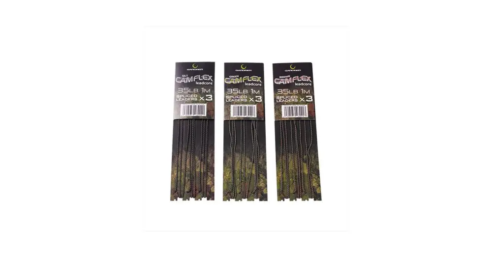 Pouze Dnes Gardner Montáž Camflex Leadcore Spliced Leaders 35 lb 3 ks 1 m - Brown
