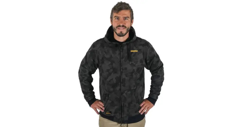 Novinka Mikbaits Bunda se zipem Black Camou Sherpa Černá - M