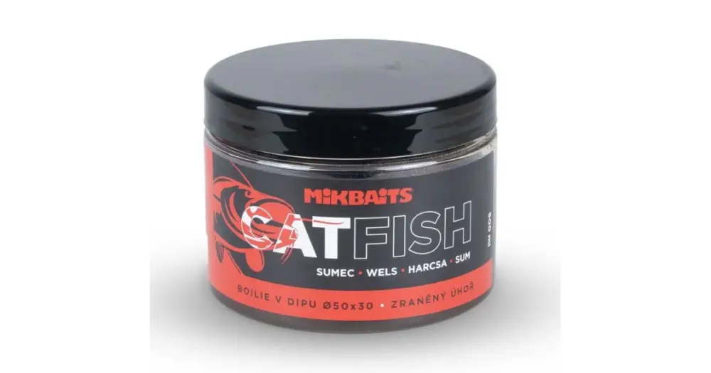 Mikbaits Boilie V Dipu Catfish Zraněný Úhoř 500 ml - 50x30 mm Vrácení Zdarma