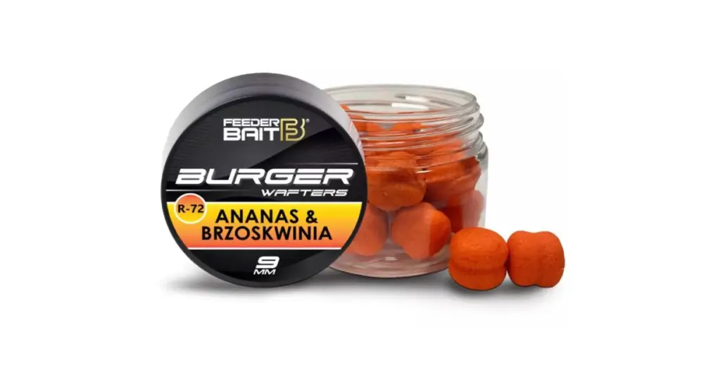 Akční Nabídka FeederBait Burger Wafters 9 mm - Broskev Ananas