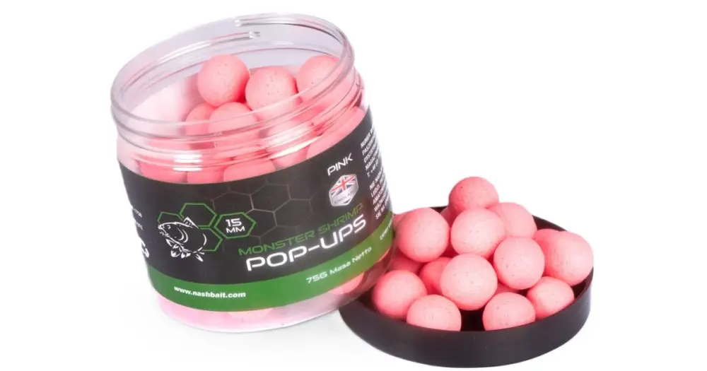 Sleva Nash Plovoucí Boilie Pop Ups Monster Shrimp Pink 75 g - 20 mm