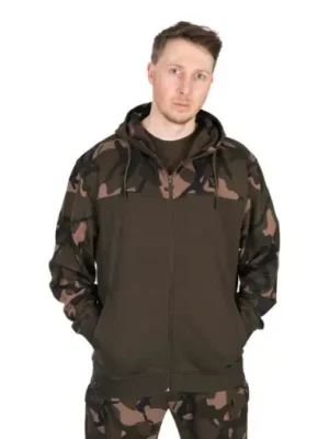Akce Fox Mikina LW Khaki Camo Split Zip Hoody - S