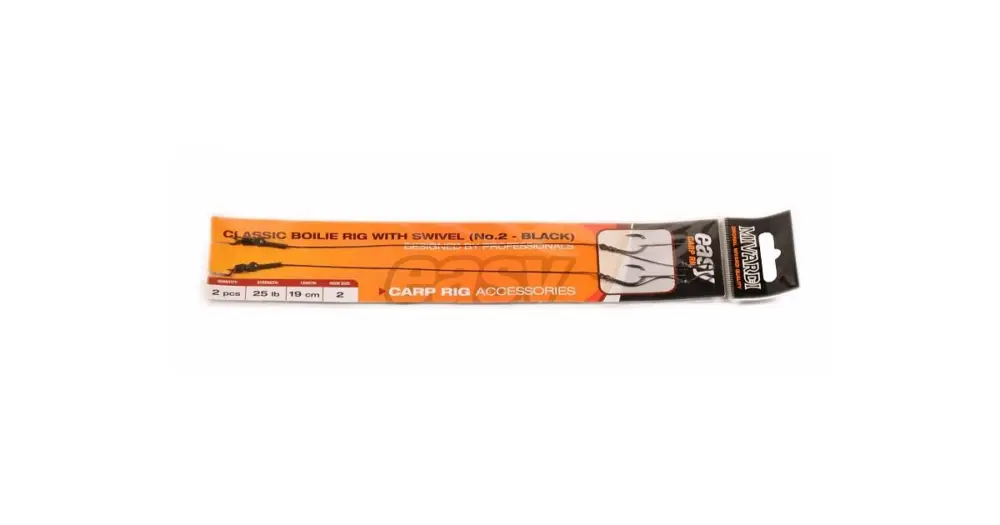 Mivardi návazec classic boilie rig easy s obratlíkem 2 kusy 25 lb-velikost 2 Vrácení Zdarma