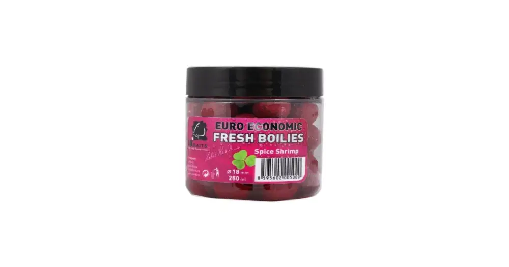 Sleva LK Baits Boilie Fresh Euro Economic Spice Shrimp 18 mm 250 ml