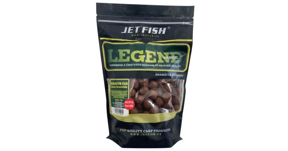 Jet Fish Extra Tvrdé Boilie Legend Range Bioenzym Fish 250 g - 24 mm Aktuální
