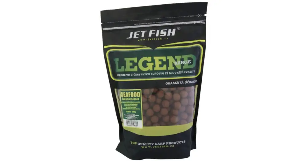 Jet FishBoilie Legend Range Seafood + Švestka / Česnek-250 g 20 mm Cenová Bomba