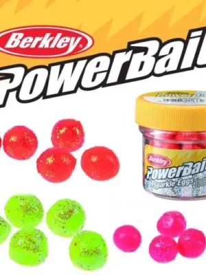 Akční Nabídka Berkley Gumové nástrahy PowerBait Jikry 1 cm 14 g-Oranžová+Gliter