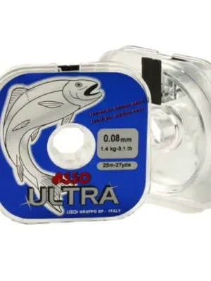 Značkový Asso Ultra Vlasec Čirá 25m-Průměr 0,20 mm / Nosnost 8,2 kg