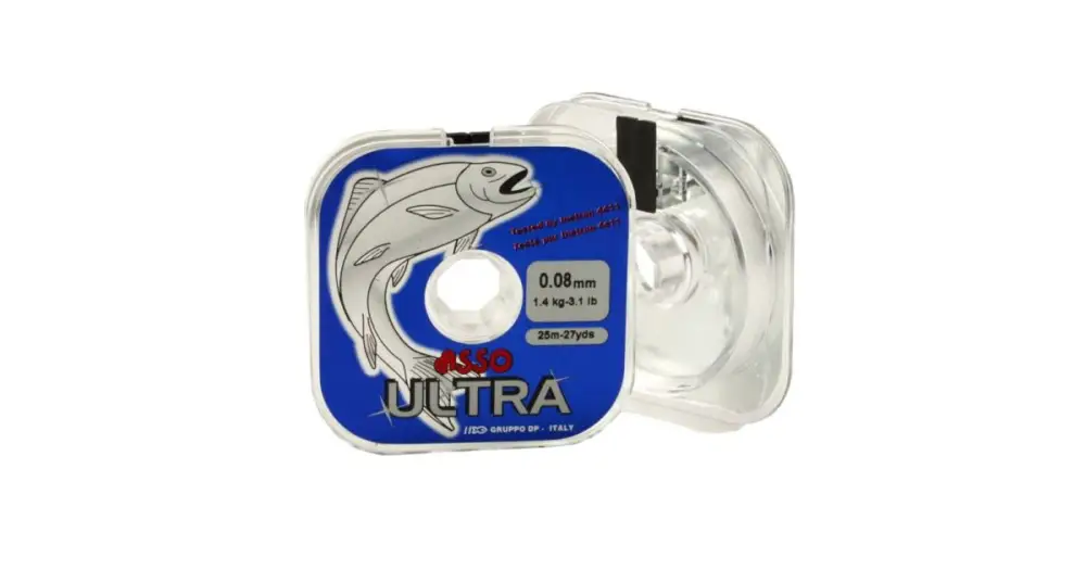 Značkový Asso Ultra Vlasec Čirá 25m-Průměr 0,20 mm / Nosnost 8,2 kg