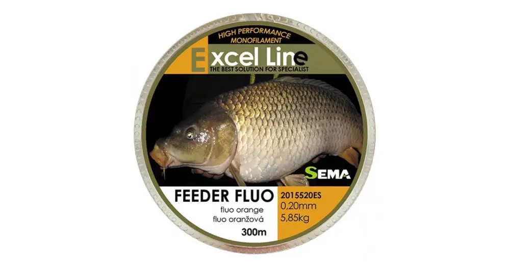 Sema Vlasec Feeder Fluo Oranžová 300 m-Průměr 0,18 mm / Nosnost 4,9 kg Ihned K Objednání