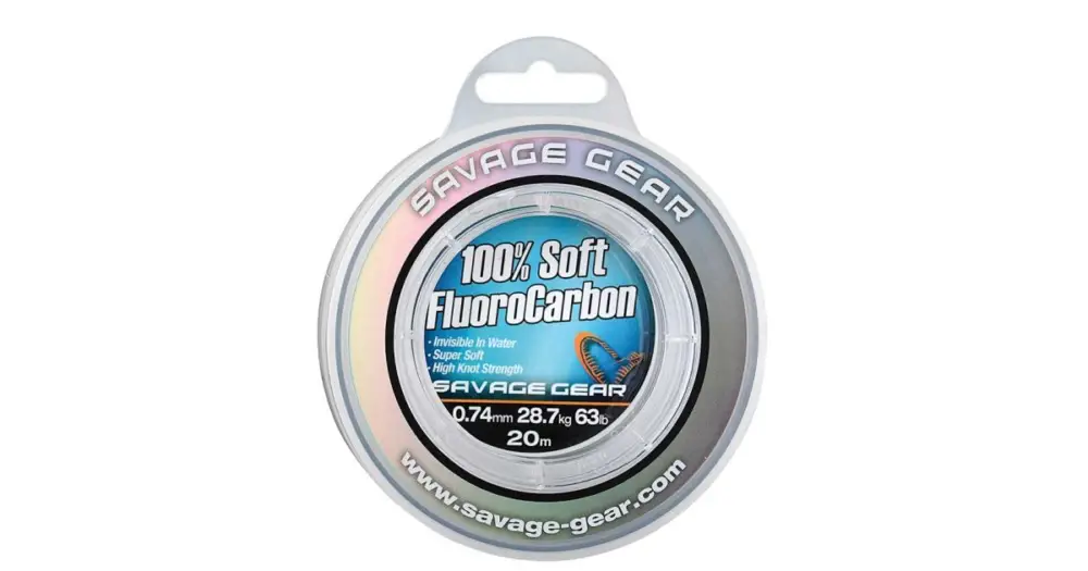 Savage Gear Návazcový Vlasec Soft Fluorocarbon Čirá-Průměr 0,74 mm / Nosnost 28,7 kg / Návin 20 m Cenový Hit