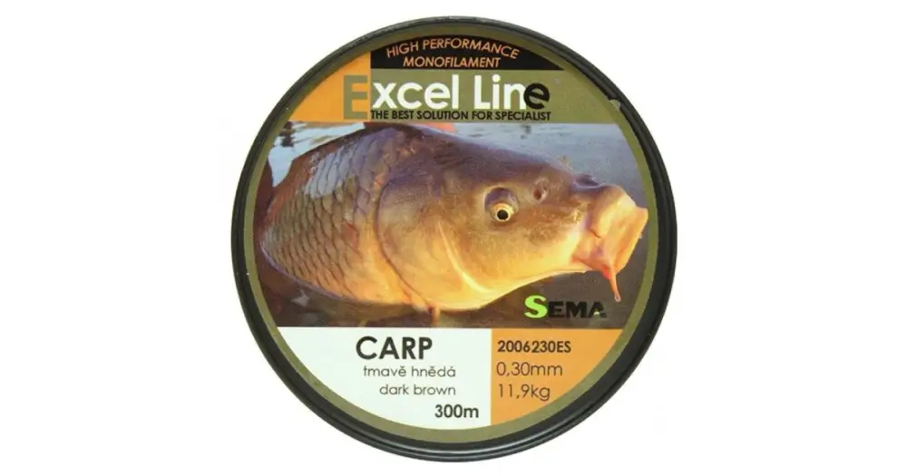 Sema Vlasec Excel Carp 300 m Hnědá-Průměr 0,20 mm / Nosnost 5,85 kg Cenově Výhodný