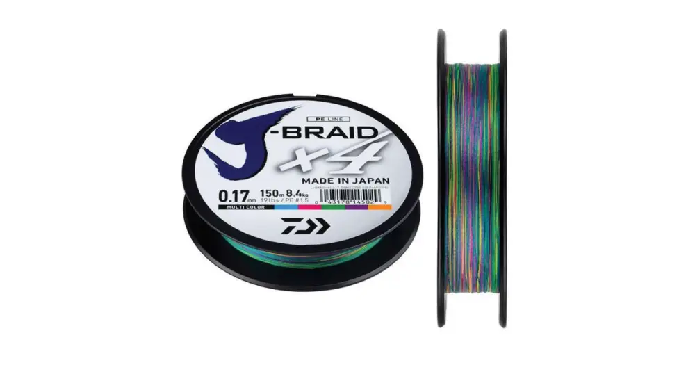 Daiwa Splétaná Šňůra J-Braid Multi Color 300 m-Průměr 0,42 mm / Nosnost 46,5 kg Horká Nabídka