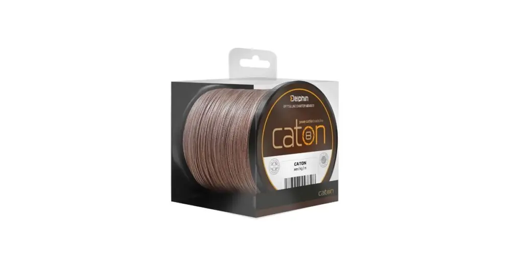 Delphin Splétaná Šňůra Caton Hnědá-Průměr 0,63 mm / Nosnost 68,2 kg / Návin 250 m Sleva