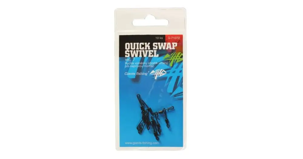 Giants Fishing Rychlo Obratlík Quick Swap Swivel 10 ks-Velikost 8 Ihned K Objednání