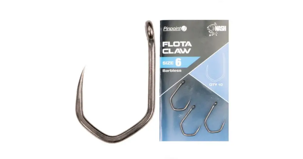 Speciální Cena Nash Háčky Pinpoint Flota Claw Barbless Bez Protihrotu 10 ks-Velikost 10
