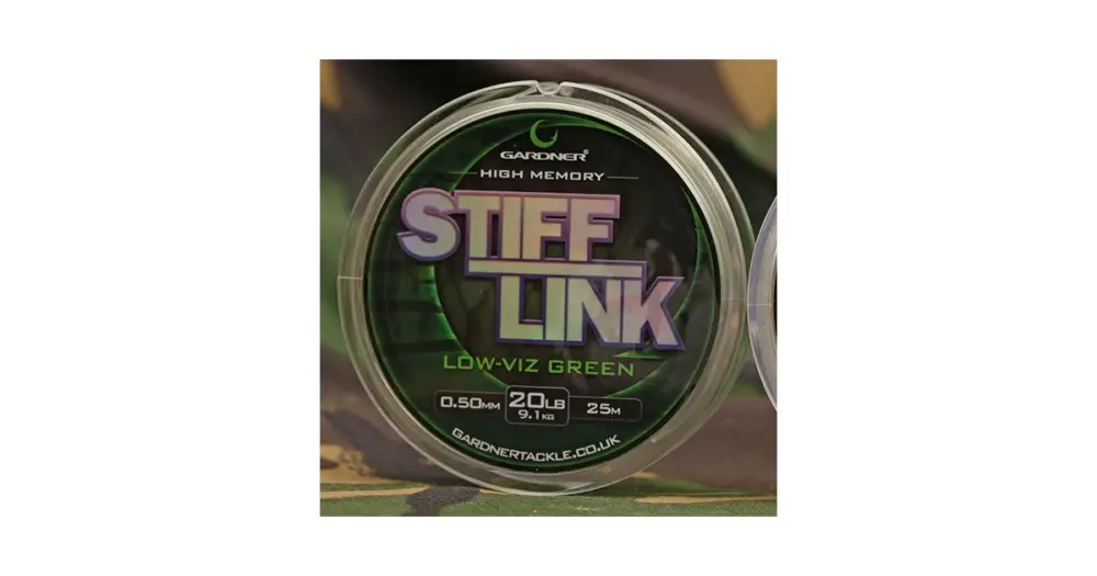 Gardner Vlasec Stiff-Link Zelená 25 m-Průměr 0,55 mm / Nosnost 11,3 kg Objednat Nyní