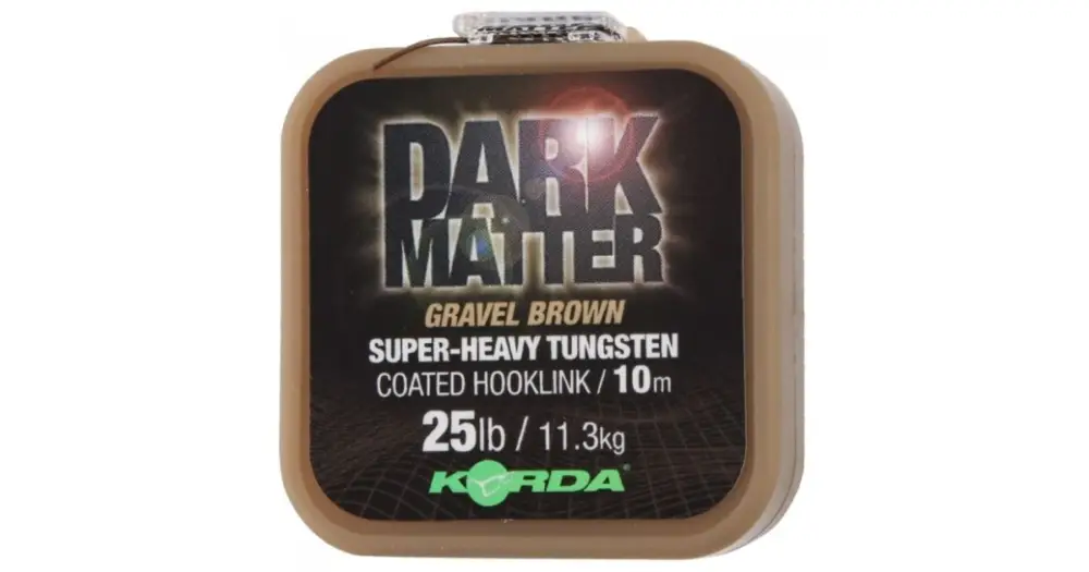 Korda Návazcová Šňůrka Dark Matter Tungsten Coated Braid Gravel Brown 10 m-Průměr 18 lb / Nosnost 8,2 kg Pouze Dnes