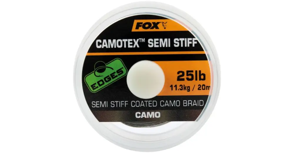 Fox Návazcová Šňůrka Edges Camotex Semi Stiff 20 m Tovární Cena