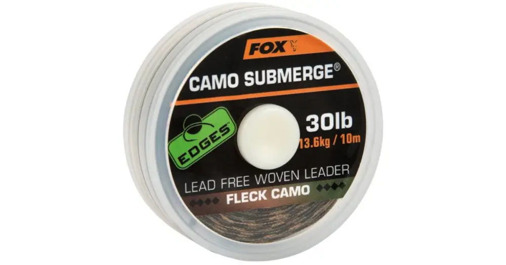 Nová Kolekce Fox Návazcová Šňůrka Edges Submerge Fleck Camo Leader 10 m