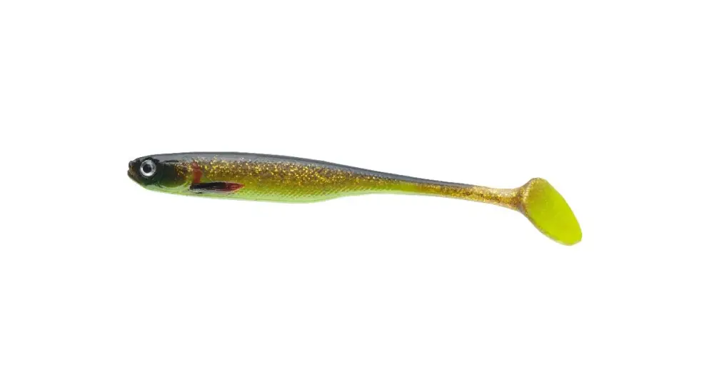 Cenová Bomba Cormoran Gumová Nástraha Crazy Fin Shad UV Chartreuse