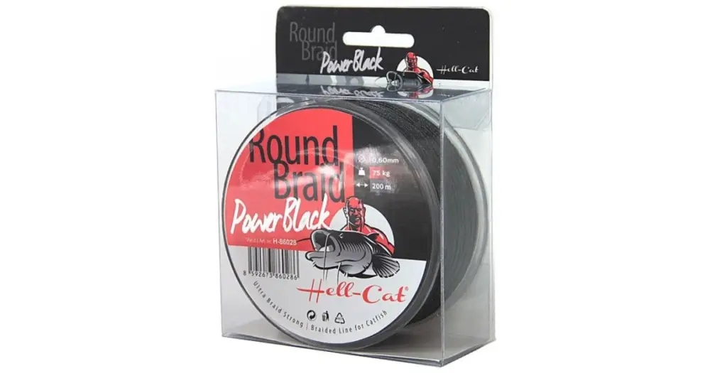 Nejlepší Volba Hell-Cat Splétaná Šňůra Round Braid Power Black 200 m
