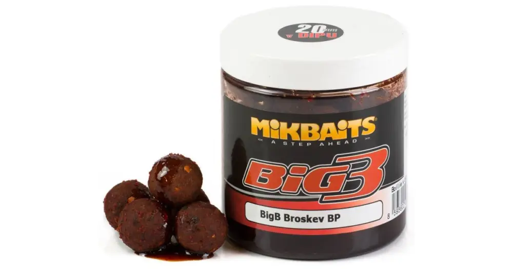 Objednat Nyní Mikbaits Boilies V Dipu BigB Broskev Black Pepper 250 ml