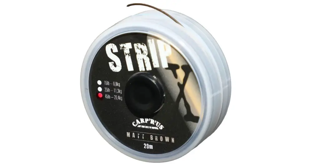 Tovární Cena Carp´R´Us Potahovaná šňůrka Carp´R´Us - Strip-X 20 m Brown