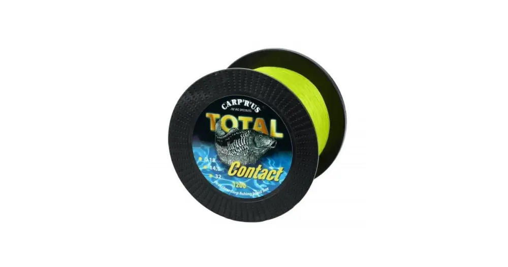 Akční Nabídka Carp´R´Us Splétaná Šňůra Total Contact 0,25 mm 13,61 kg Žlutá-Návin 1200 m