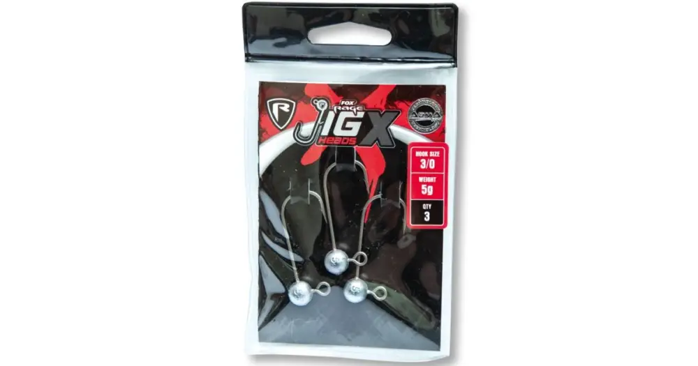 Fox Rage Jigová Hlavička Jig X Jig Heads Háček 5/0 3 ks-10 g Vysoce Kvalitní