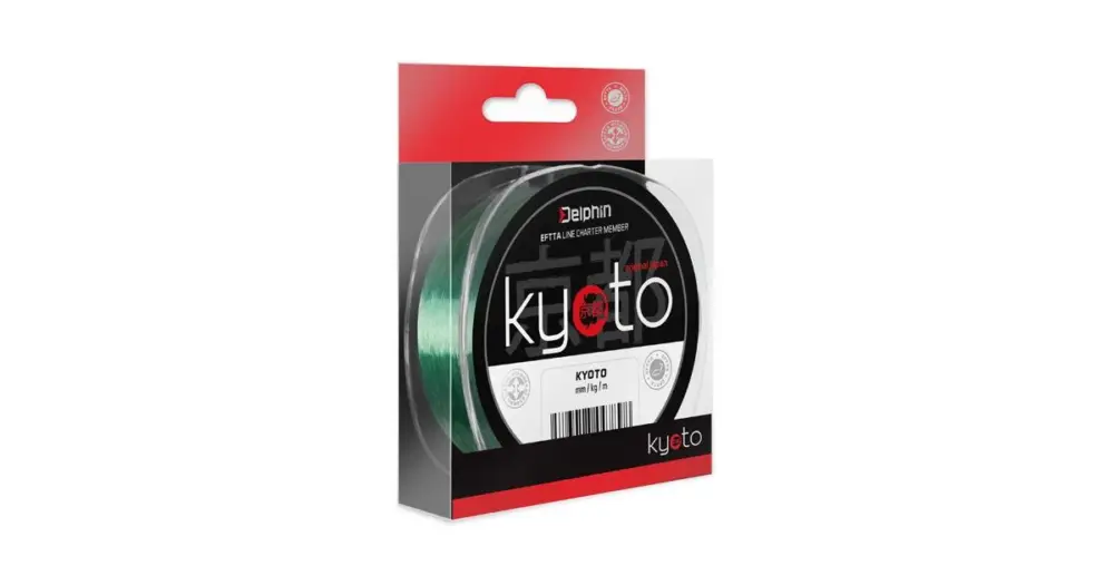 Top Prodej Delphin Vlasec Monofil Kyoto Zelený-Průměr 0,261 mm / Nosnost 12,7 lb / Návin 200 m
