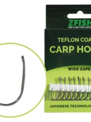 Zfish Teflonové Háčky Wide Gape 10 ks-Velikost 6 Aktuální