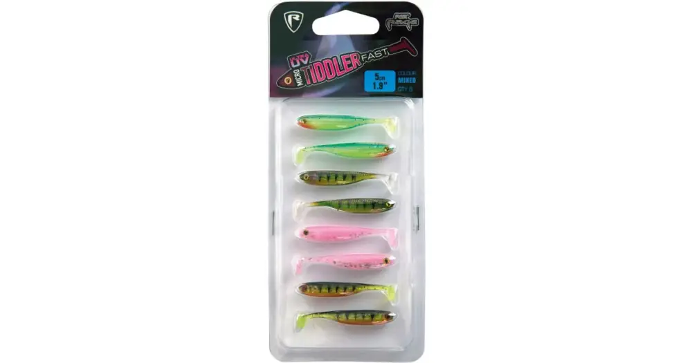 Zlevněný Fox Rage Gumová Nástraha UV Micro Tiddler Fast Mixed Colour Pack 5 cm 8 ks