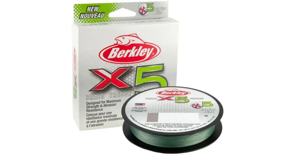 Berkley Splétaná Šňůra X5 Low Vis Green 150 m-Průměr 0,10 mm / Nosnost 9 kg Expresní Doručení